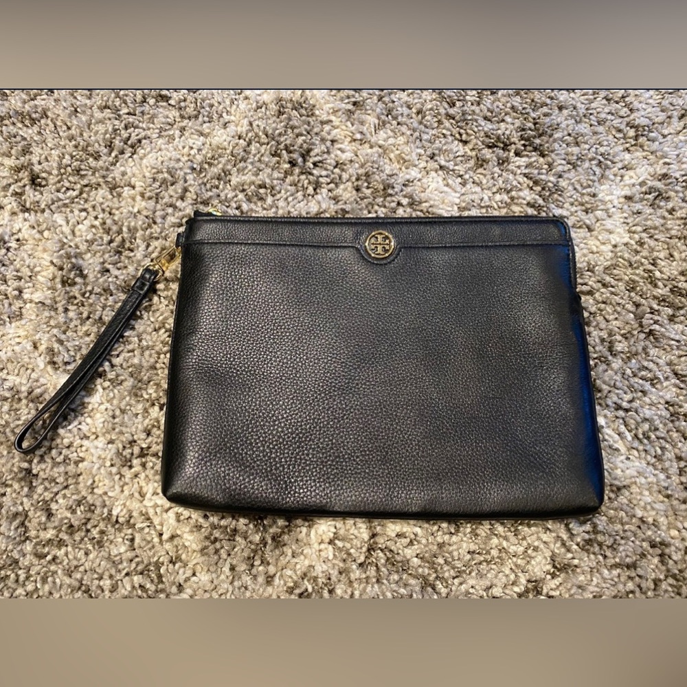 Tory Burch Black Leather Clutch